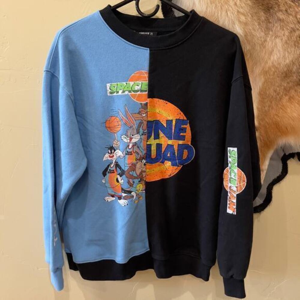 Space Jam/Tune Squad Split Sweatshirt Forever 21 - Picture 2 of 6